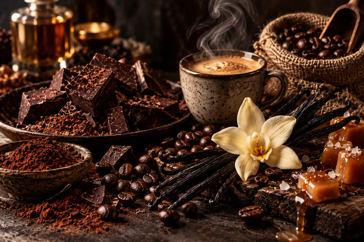 Czekolada, kawa i wanilia – składniki współczesnych perfum gourmand